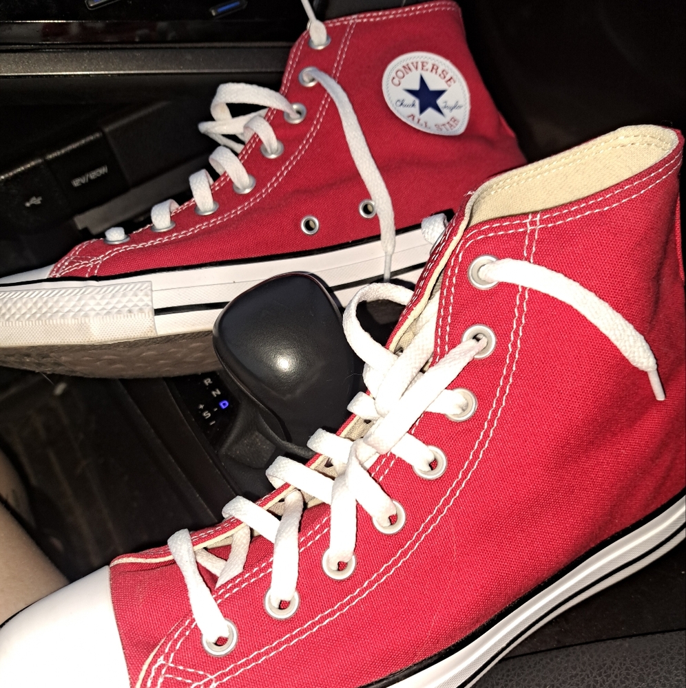 Converse Red High-Top Sneakers size 11 wo size 9 mens